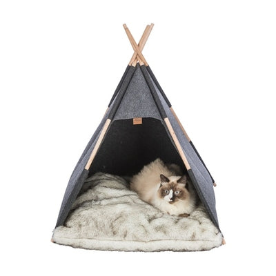 Trixie Schuilplaats Tipi Vilt Antraciet