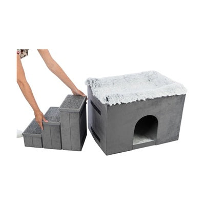 Trixie Hondenmand Huis Harvey Met Trap Grijs / Wit